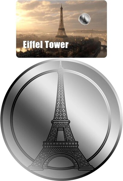 Monnaie EIFFEL TOWER World's Most Famous Landmarks 1/1000 Oz Palladium 12$ Liberia 2026 (PRÉCOMMANDE)