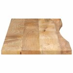 vidaXL Dessus de bureau avec courbe 160x50x2 5 cm manguier massif brut