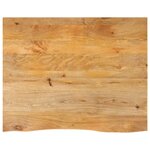 vidaXL Dessus de table à bord vivant 90x80x3 8 cm bois massif manguier