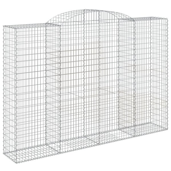 vidaXL Panier de gabions arqué 300x50x200/220 cm Fer galvanisé