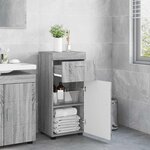 vidaXL Ensemble d'armoire de salle de bain TULUM Gris Sonoma