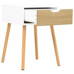 vidaXL Table de chevet Blanc chêne sonoma 40x40x56cm Bois d'ingénierie