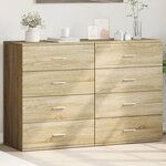 vidaXL Buffets 2 Pièces chêne sonoma 60x39x80 cm bois d'ingénierie