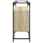 vidaXL Buffet avec dessus en verre chêne sonoma bois d'ingénierie