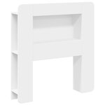 vidaXL Cabinet de Tête de Lit avec stockage Blanc Bois d’ingénierie