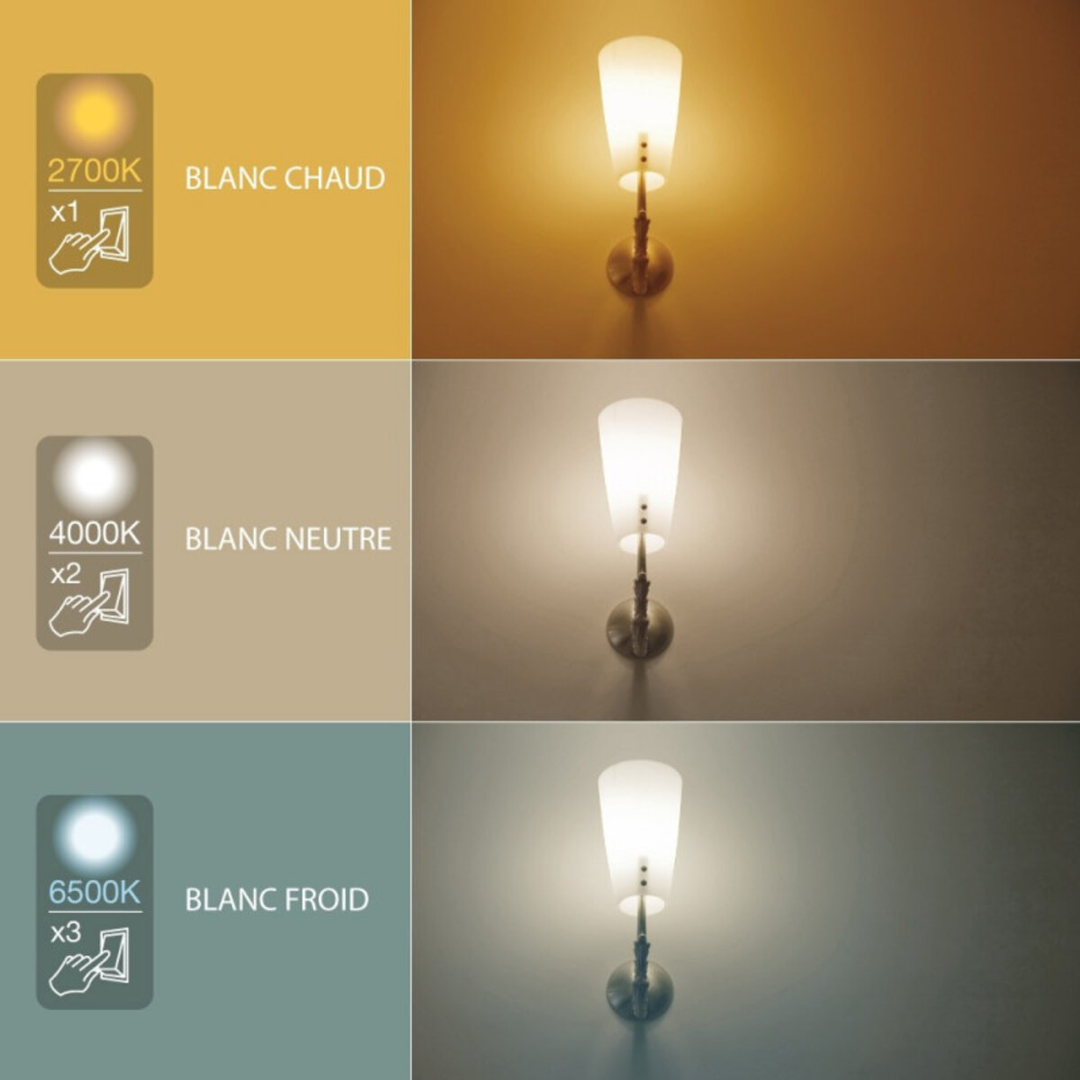 Ampoule LED Culot E14 Flamme Puissance 6W Blanc Neutre 4500K