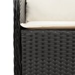 vidaXL Chaises de jardin avec coussins lot de 2 noir résine tressée