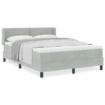 vidaXL Lit à ressorts avec matelas noir 100x200 cm en velours