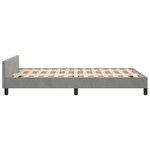vidaXL Cadre de lit sans matelas gris clair 120x190 cm velours
