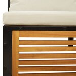 vidaXL Salon de jardin avec coussins 4 Pièces bois d'acacia massif