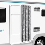 vidaXL Rideau anti-mouches gris et noir 56x185 cm chenille