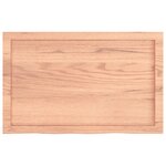 vidaXL Dessus de table marron clair bois chêne massif traité