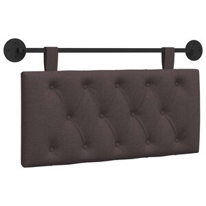 vidaXL Tête de lit suspendue Marron foncé Tissu