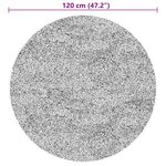 vidaXL Tapis HUARTE à poils courts doux et lavable beige Ø 120 cm