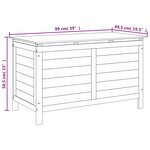 vidaXL Boîte de rangement de jardin anthracite bois massif de sapin