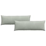vidaXL Coussins de canapé 2 Pièces Gris clair 120 x 40 cm