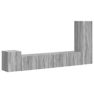 vidaXL Ensemble meuble TV 3 Pièces Gris Sonoma Bois d'ingénierie