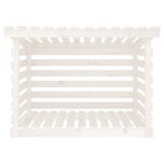 vidaXL Support pour bois de chauffage Blanc 108x73x79 cm Bois de pin