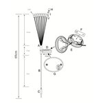 Decoration lumineuse solaire GALIX G4435 - Forme Bouquet - 8 LED - 69 cm