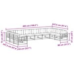 vidaXL Ensemble de canapés d'extérieur 10 Pièces Blanc et anthracite