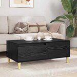 vidaXL Table basse Chêne noir 90 x 50 x 35 cm Bois d'ingénierie