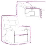 vidaXL Fauteuil de massage inclinable Gris foncé Tissu