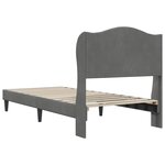 vidaXL Cadre de lit avec tête de lit Gris foncé 90 x 190 cm Velours