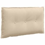 vidaXL Coussin de Dos Crème 80 x 50 cm Tissu en microfibre