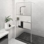 vidaXL Paroi de douche et étagère Chrome 80x195 cm Verre ESG&Aluminium