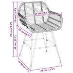 vidaXL Chaise de salle à manger 2 Pièces Naturel 55 x 50 x 74 cm