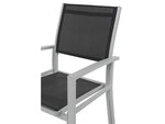 Fauteuil jardin Alu/Textilène "Tropic" - Phoenix - Noir - Lot de 2