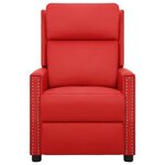 vidaXL Fauteuil de massage Rouge Similicuir