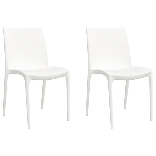 vidaXL Chaises de jardin lot de 2 blanc 50x46x80 cm polypropylène