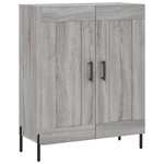 vidaXL Buffet haut Sonoma gris 69 5x34x180 cm Bois d'ingénierie