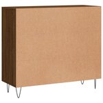 vidaXL Buffet chêne marron 90x34x80 cm bois d'ingénierie