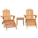 Ensemble de Salon de jardin meuble d'extérieur ensemble de mobilier adirondack 3 pièces bois acacia solide 02_0014213