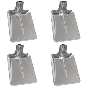 vidaXL Tête de pelle 4 pièces Argent 43 x 32 5 cm Aluminium