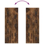 vidaXL Porte-manteau mural Montage mural Chêne fumé 30 x 1.5 x 80 cm