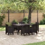 vidaXL Table de Jardin Marron 150 x 100 x 73 cm polyrotin