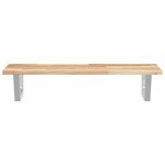 vidaXL Étagère de vasque murale acier et bois massif d'acacia