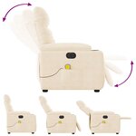 vidaXL Fauteuil inclinable de massage électrique beige
