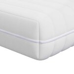 vidaXL Matelas avec Couche de Coco Blanc 140 x 190 cm Ressort ensaché