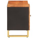 vidaXL Meuble TV marron et noir 80x31 5x46 cm bois massif de manguier