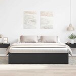 vidaXL Cadre de lit sans matelas noir 200x200 cm