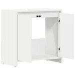 vidaXL Armoire de salle de bain Blanc 60x33x61 cm Bois d'ingénierie