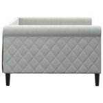 vidaXL Lit de repos gris clair 100x200 cm velours