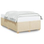 vidaXL Cadre de lit Crème 120 x 200 cm Tissu