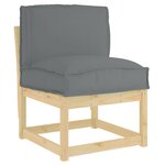 vidaXL Coussin de palette pour dossier anthracite 50 x 40 x 12 cm  tissu Oxford
