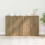 vidaXL Haut Armoire 2 Pièces chêne artisanal 60 x 31 x 70 cm
