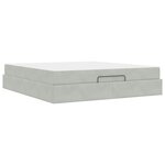 vidaXL Cadre de lit avec matelas avec matelas 2 Pièces Gris clair Velours